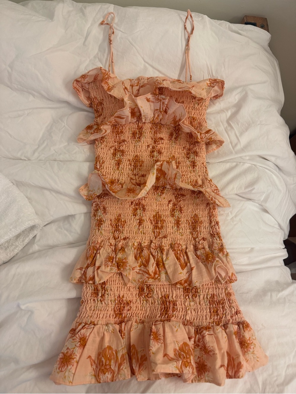Sabo Skirt Floral Smocked Ruffle Mini Dress